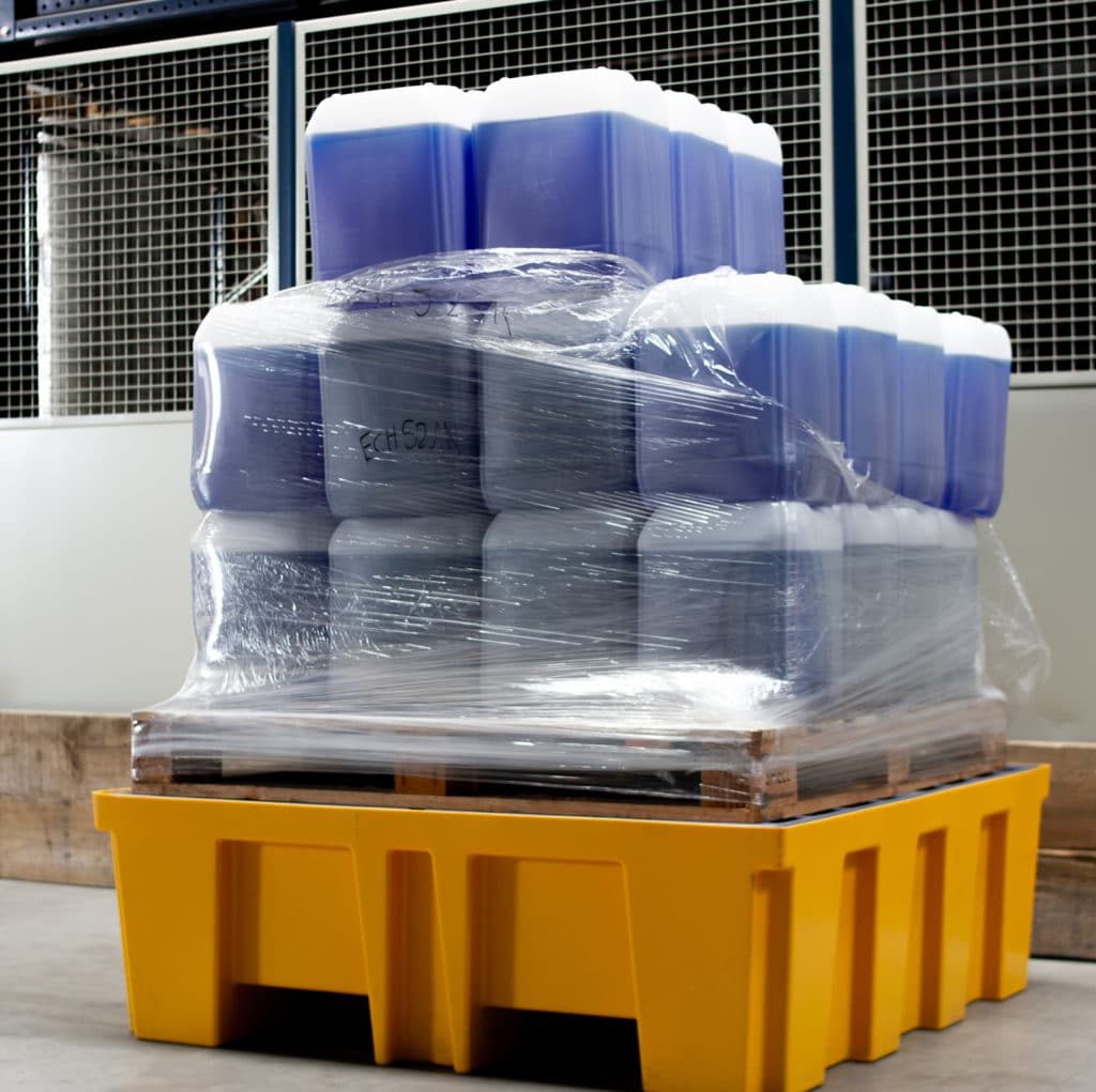bac de retention produits chimiques