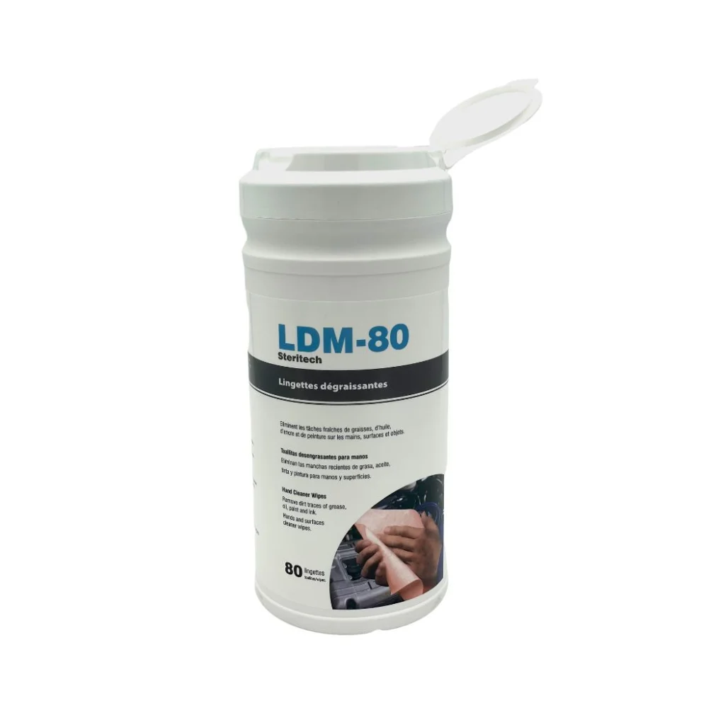 Lingettes dégraissantes LDM-80 de chez Steritech